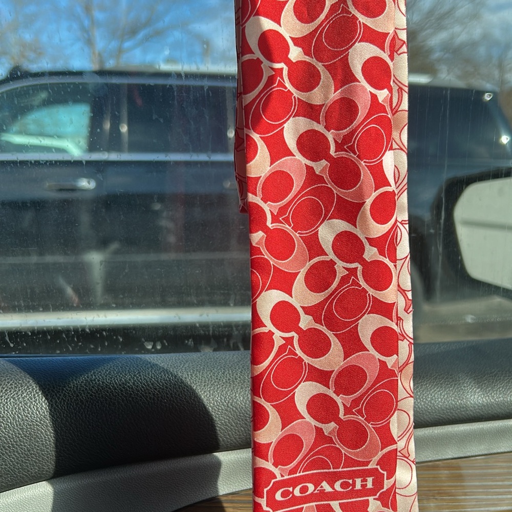 Coach Red Patterned Scarf (authentic)